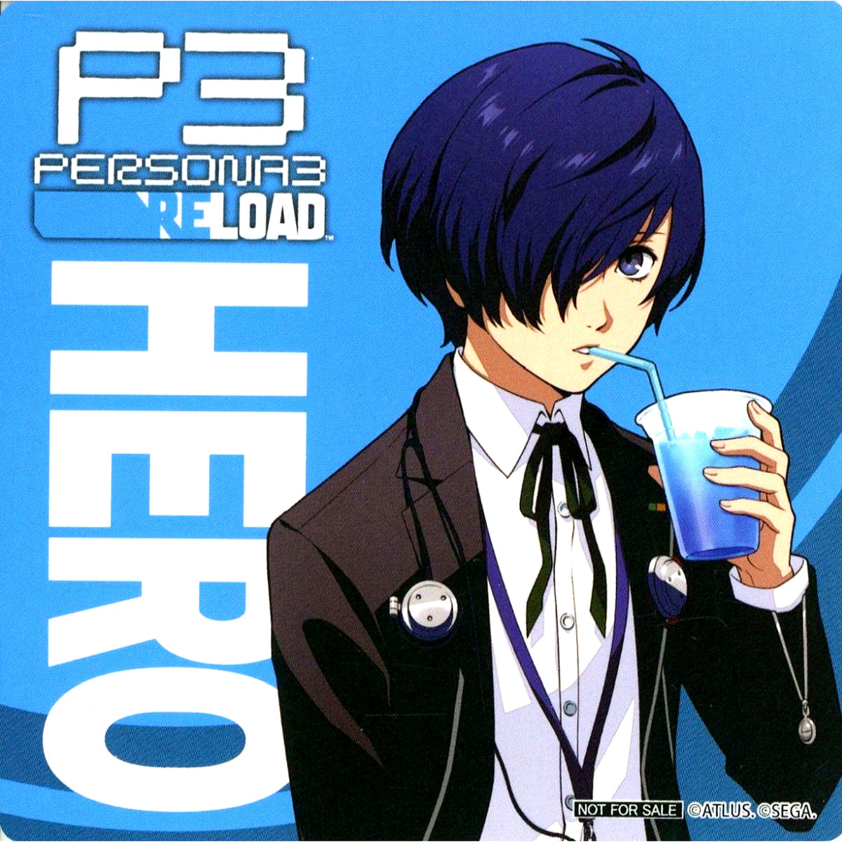 Protagonist Standard Ver. BOX A Persona 3 Reload Persona 3 Reload & Persona 5 Tactica x Karaoke Manekineko Collab Drink Order Bonus Coaster [USED]