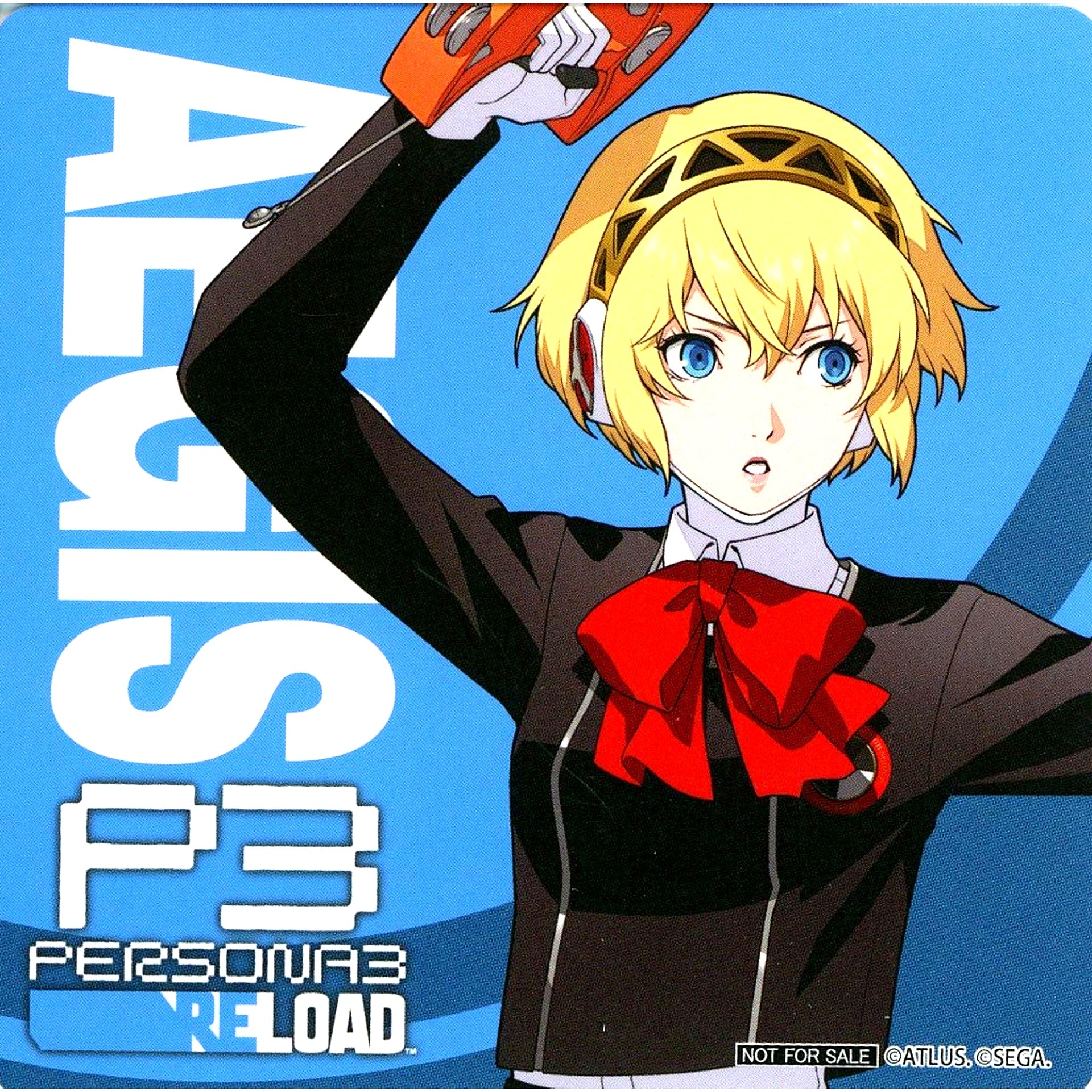 Aigis Standard Ver. BOX A Persona 3 Reload Persona 3 Reload & Persona 5 Tactica x Karaoke Manekineko Collab Drink Order Bonus Coaster [USED]