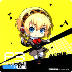 Aigis Mini Chara BOX A Persona 3 Reload Persona 3 Reload & Persona 5 Tactica x Karaoke Manekineko Collab Drink Order Bonus Coaster [USED]