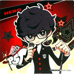 Protagonist Mini Chara BOX B Persona 5 Tactica Persona 3 Reload & Persona 5 Tactica x Karaoke Manekineko Collab Drink Order Bonus Coaster [USED]