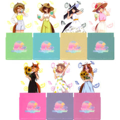 Set of 7 Vacance Ver. Uma Musume Pretty Derby The Movie Beginning of a New Era Standee Coaster Chugai Grace Cafe Collab Menu Order Bonus [USED]