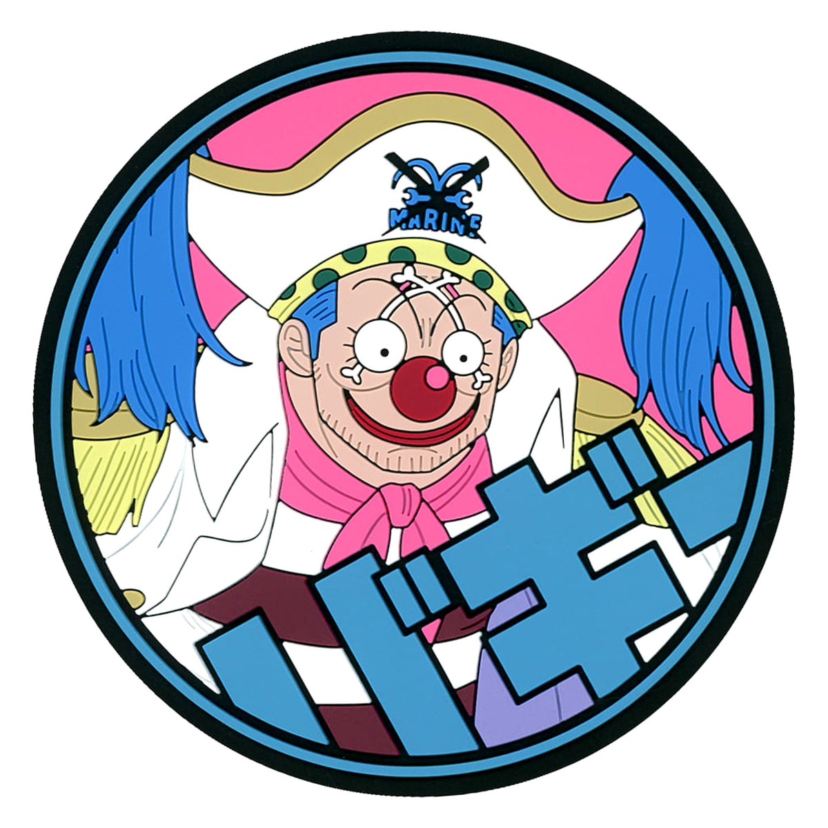 One Piece Buggy Ichiban Kuji Whitebeard Pirates Old Man & Sons Rubber Coaster Rubber Assortment Prize H [USED]