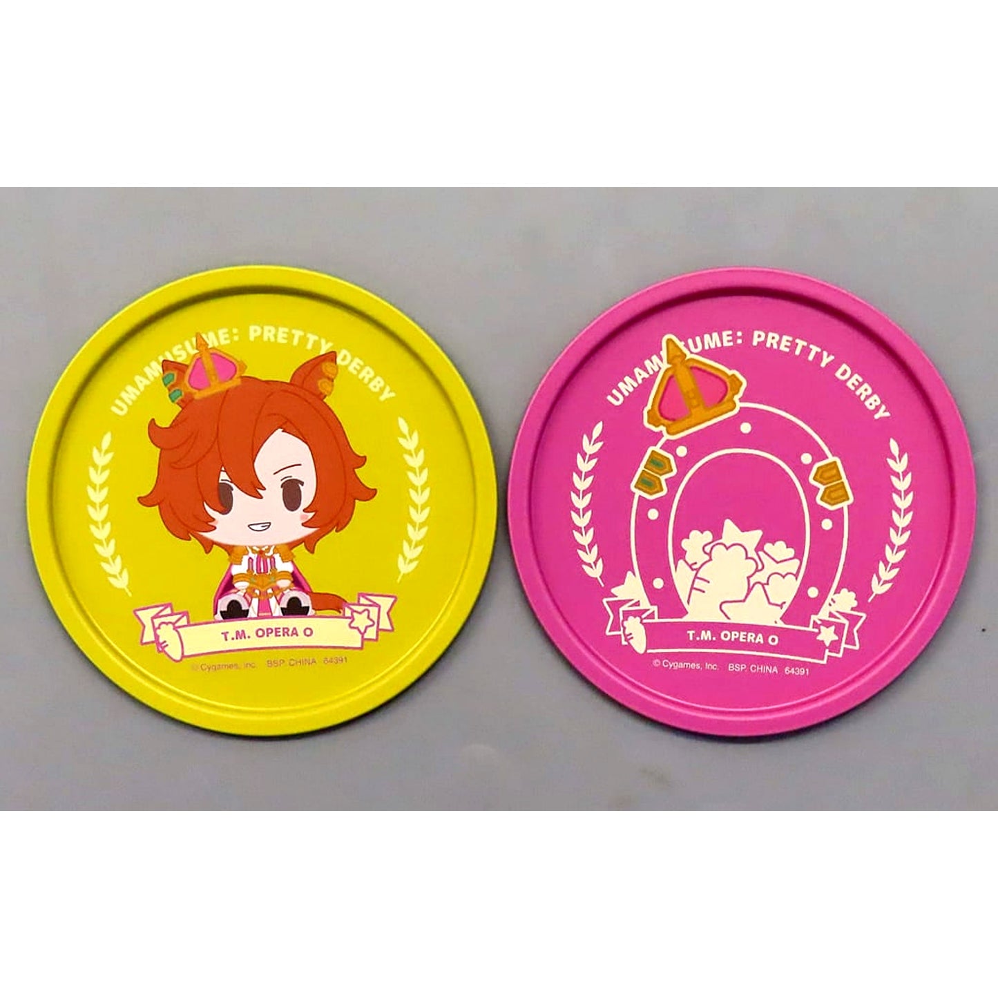 Umamusume: Pretty Derby TM Opera O Set of 2 Ichiban Kuji Vol.9 Twin Metal Coaster Prize F [USED]
