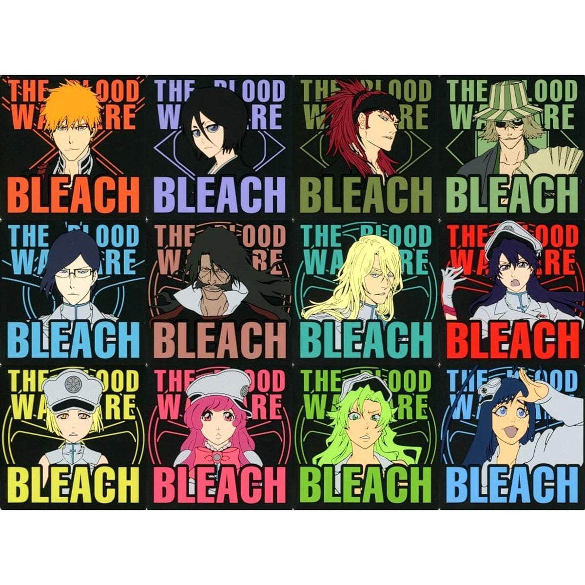 Bleach: Thousand Year Blood War Ichigo Kurosaki & Others All 12 Types Set Ichiban Kuji OP.2 Rubber Coaster Prize F [USED]