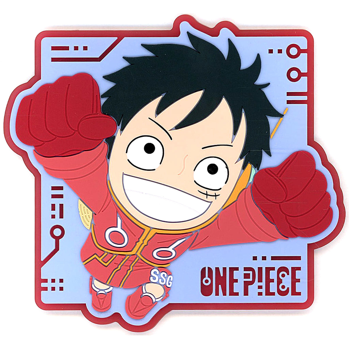 One Piece Monkey D. Luffy Ichiban Kuji Future Island Egghead Rubber Coaster Prize J [USED]