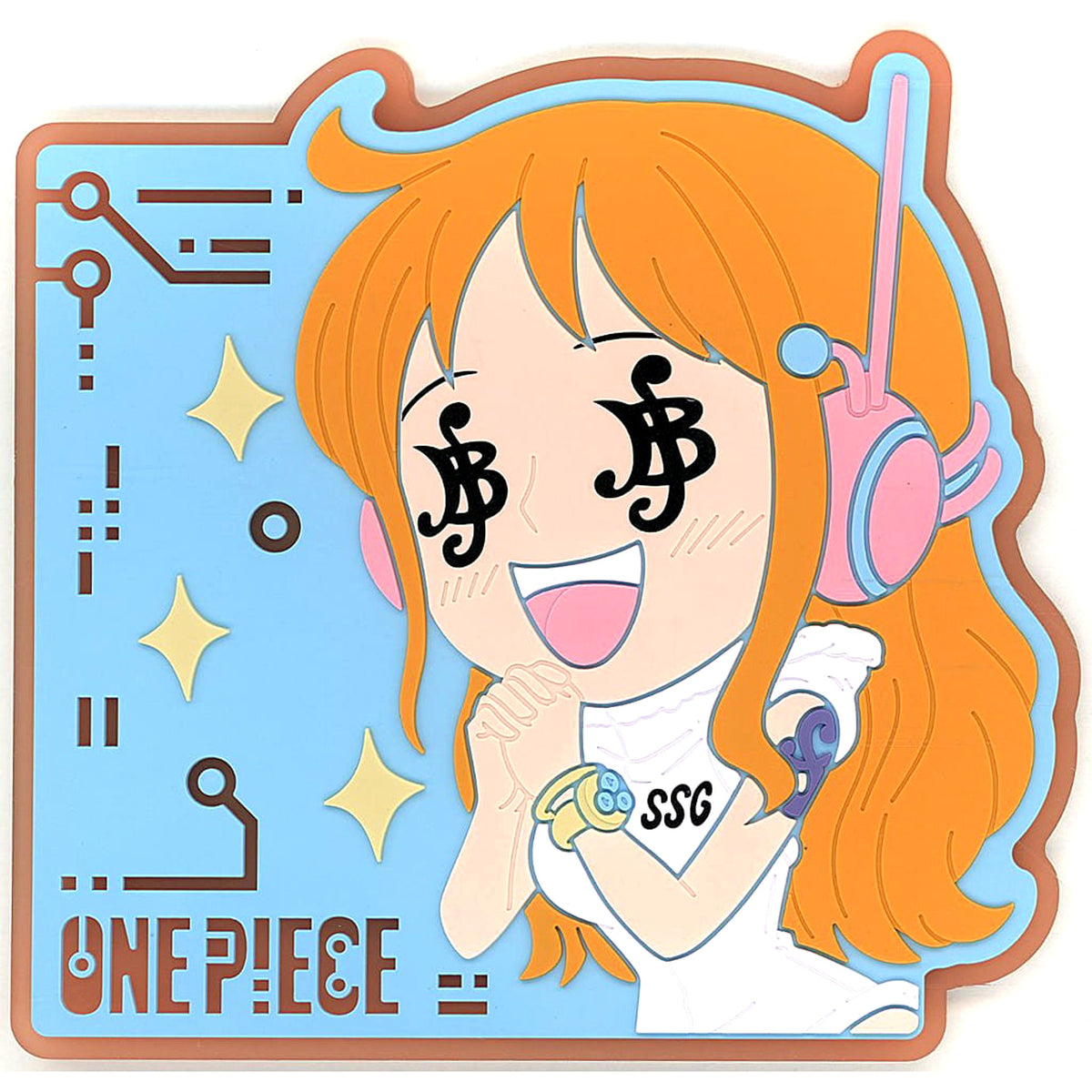 One Piece Nami Ichiban Kuji Future Island Egghead Rubber Coaster Prize J [USED]