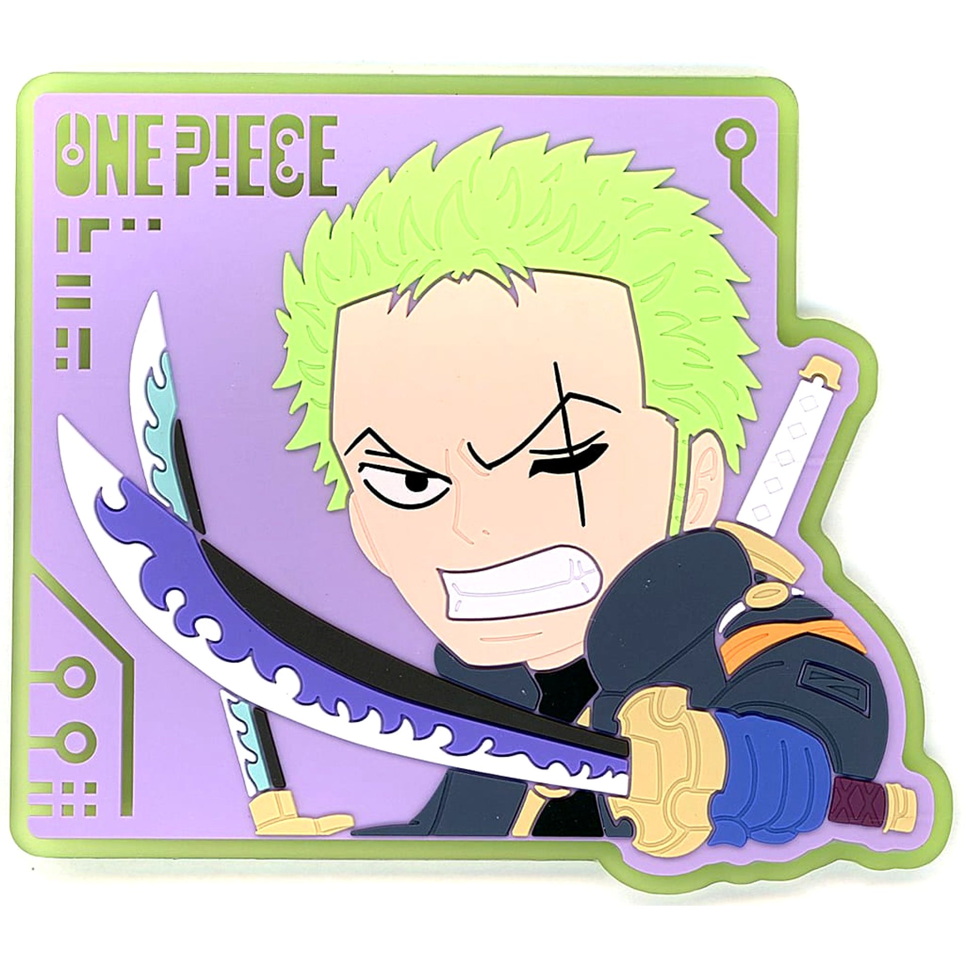 One Piece Roronoa Zoro Ichiban Kuji Future Island Egghead Rubber Coaster Prize J [USED]