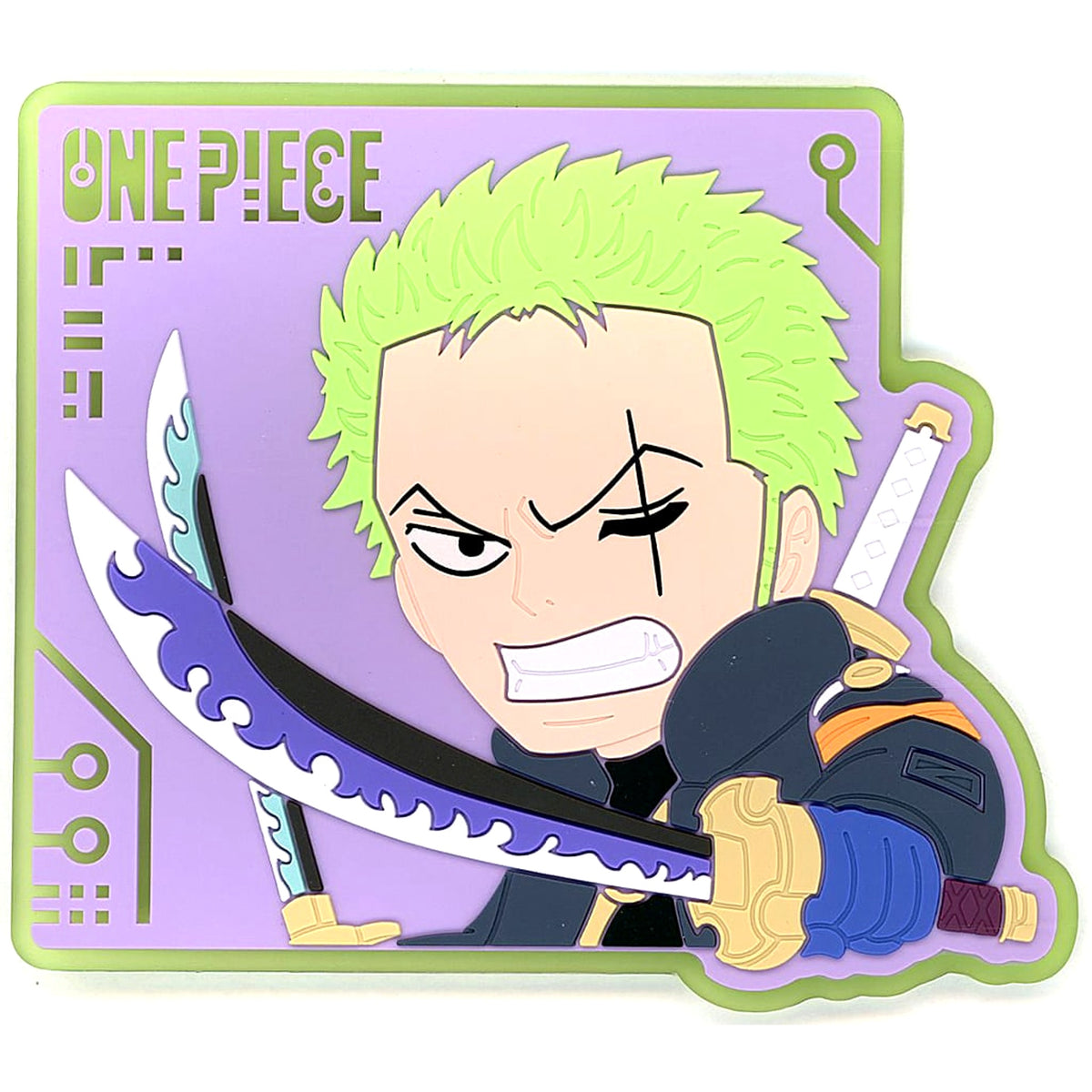 One Piece Roronoa Zoro Ichiban Kuji Future Island Egghead Rubber Coaster Prize J [USED]