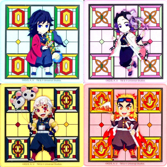 All Characters Set of 4 Coaster Set Demon Slayer Universal Studios Japan Ltd [USED]