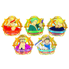 Set of 5 ONE PIECE Premier Summer 2024 Universal Studios Japan Limited Sanji's Pirates Restaurant Original Acrylic Coaster Drink Order Bonus [USED]
