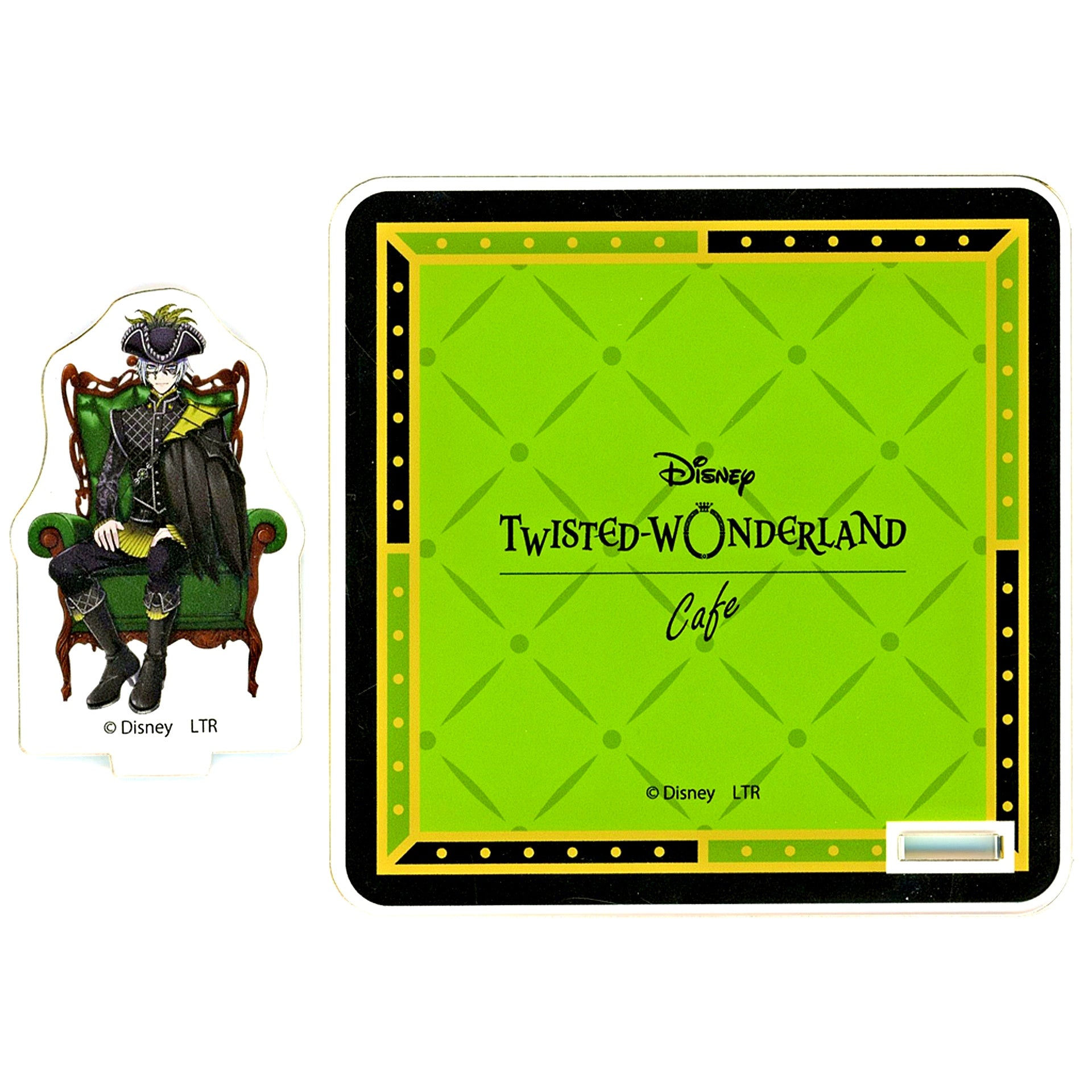 Silver Glorious Masquerade Acrylic Stand Coaster Disney Twisted Wonderland x OH MY CAFE 2024 [USED]