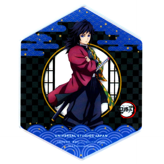Giyu Tomioka Demon Slayer Swordsmith Village Hyottoko Tei Acrylic Coaster Drink Menu Order Bonus Universal Studios Japan 2024 [USED]