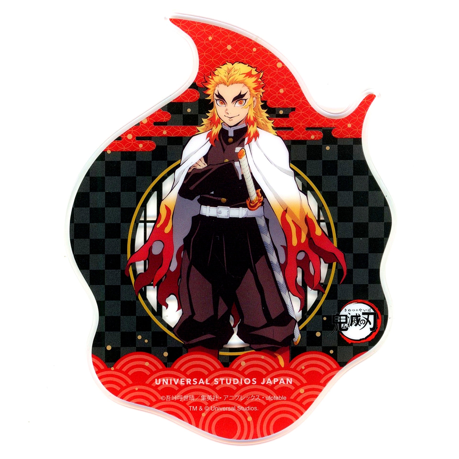 Kyojuro Rengoku Acrylic Coaster Demon Slayer Universal Studios Japan 2024 Swordsmith Village Hyottoko Tei Drink Menu Order Bonus [USED]