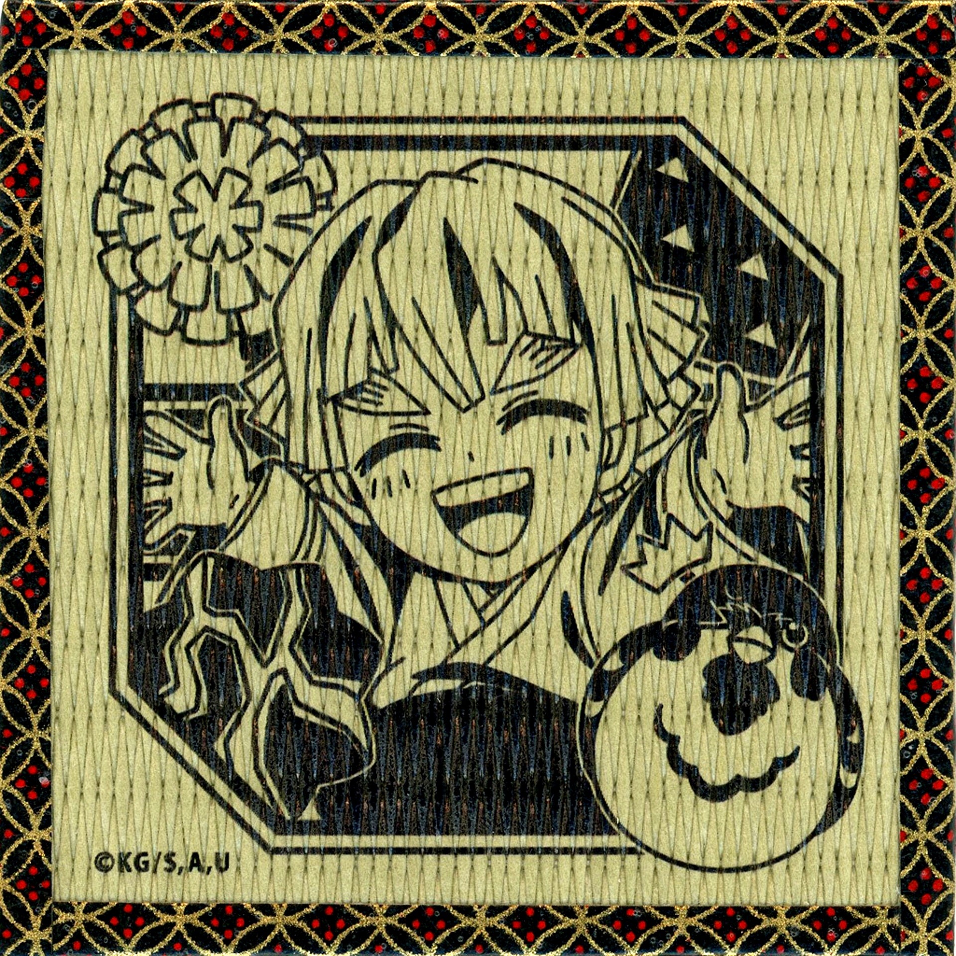 Zenitsu Agatsuma Demon Slayer Tatami Coaster Zenitsu Agatsuma Birthday Festival 2024 ufotable Cafe x Machi Asobi CAFE [USED]
