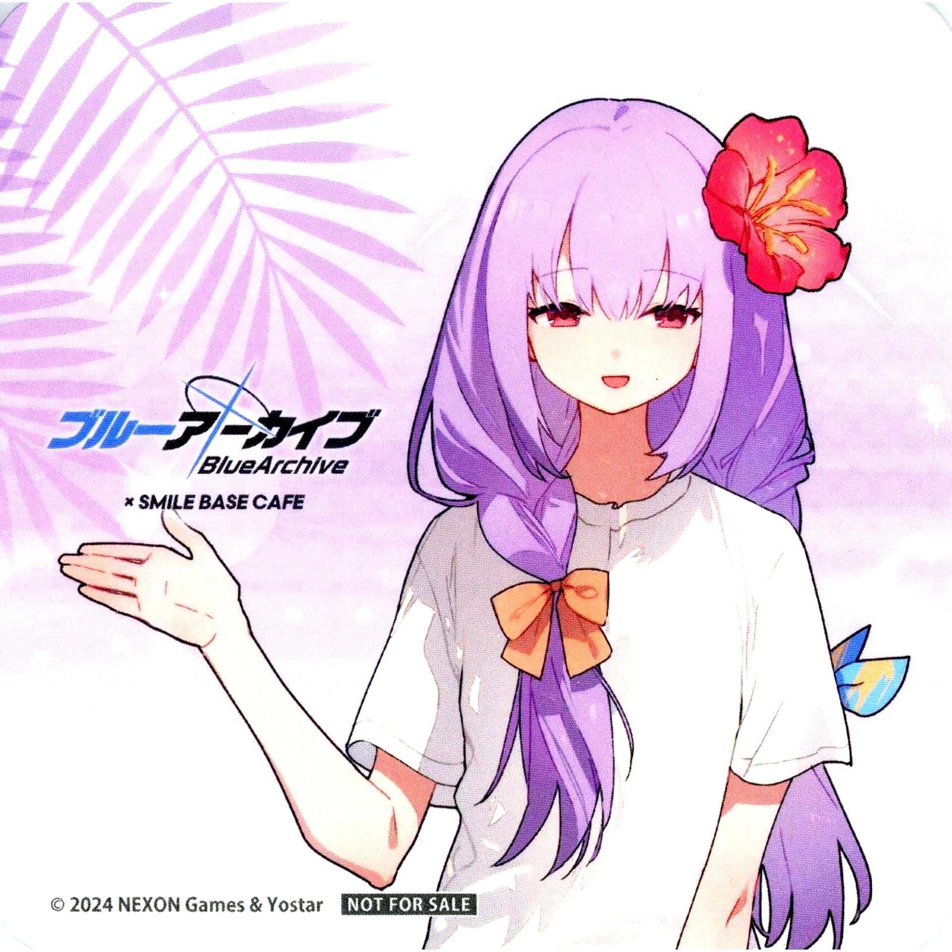 Atsuko Hakari Coaster Blue Archive 3.5th Anniversary Cafe in SMILE BASE CAFE Collabo Menu Order Bonus [USED]