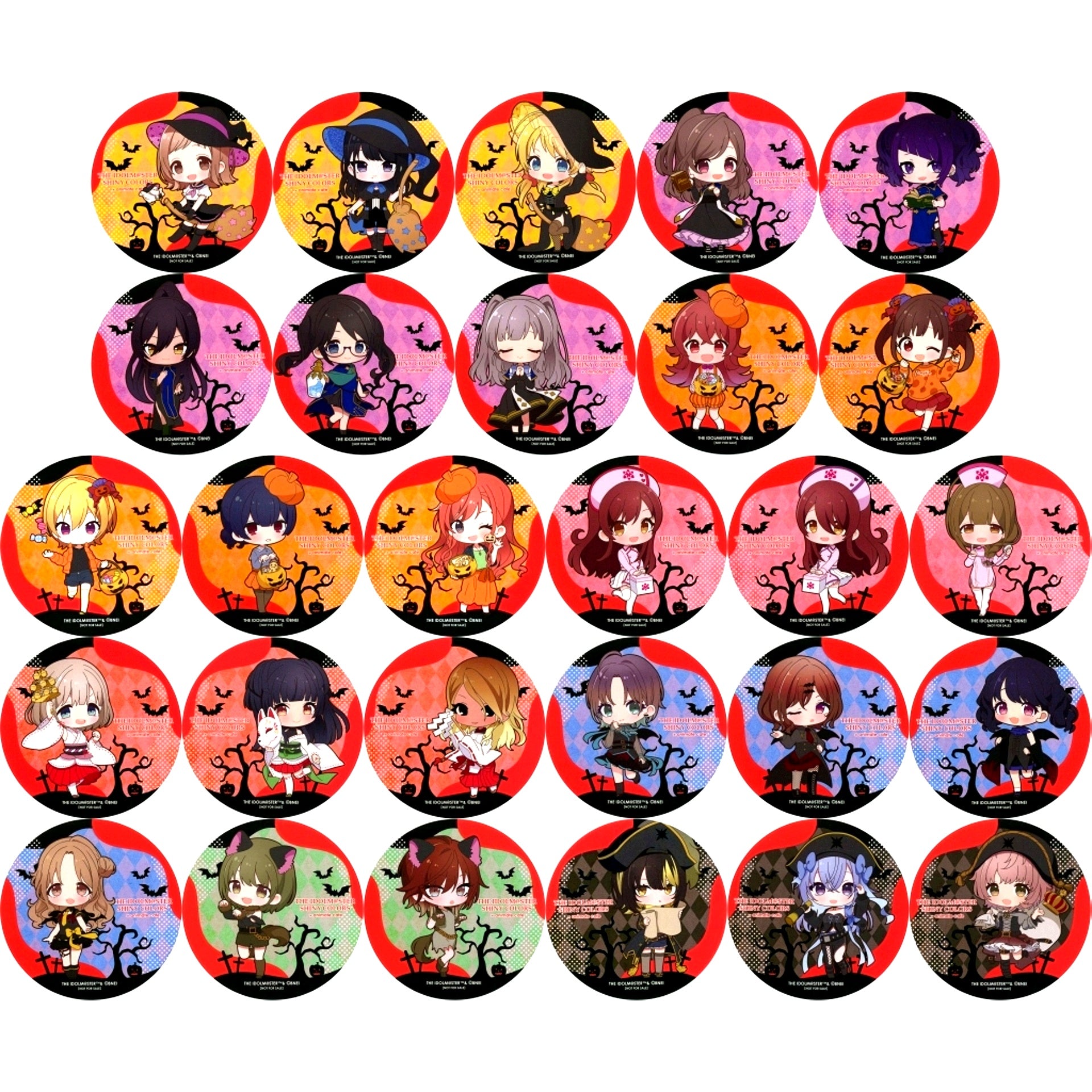 Set of 28 THE IDOLMASTER SHINY COLORS x animatecafe Menu Order Bonus Random Coaster [USED]