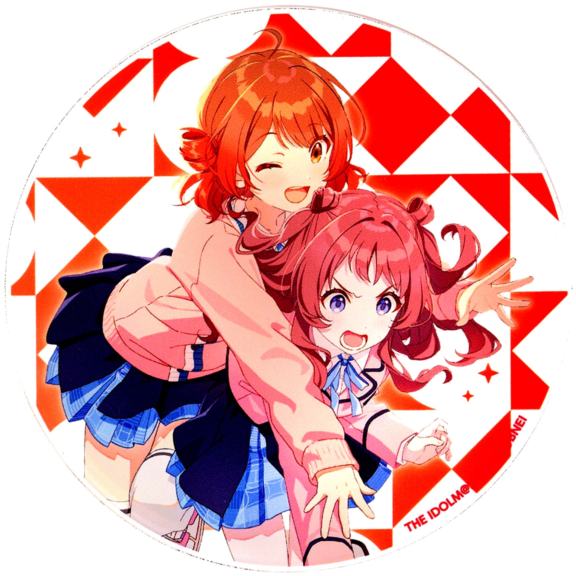 Saki & Ume Hanami Gakuen Idolmaster x Karaoke Manekineko Acrylic Coaster [USED]