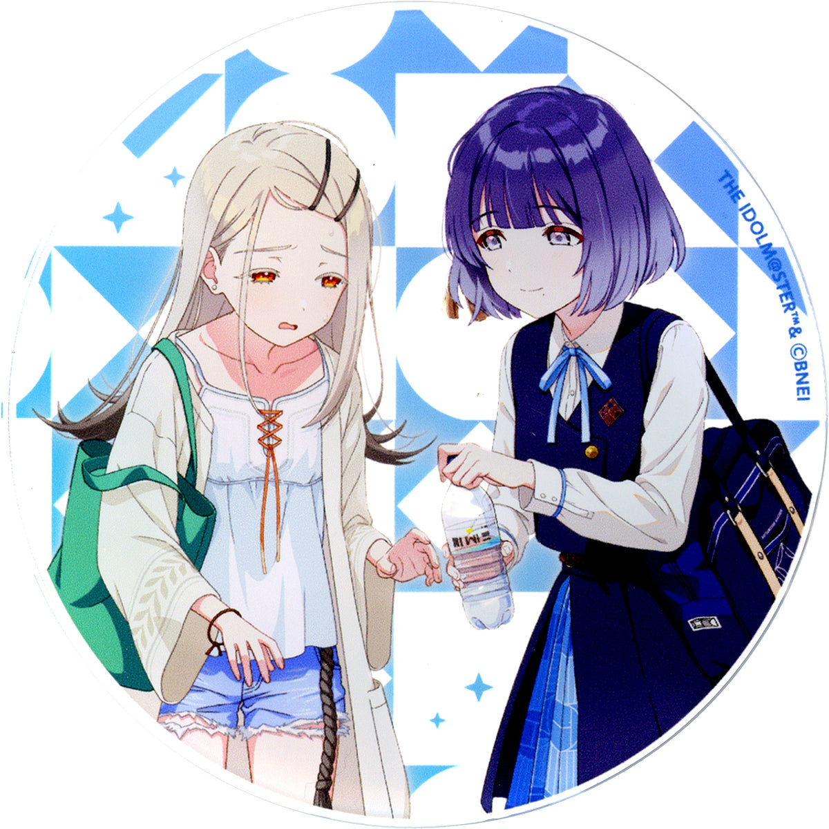 Hiro Shinosawa & Misuzu Hataya Gakuen Idolmaster x Karaoke Manekineko Acrylic Coaster [USED]
