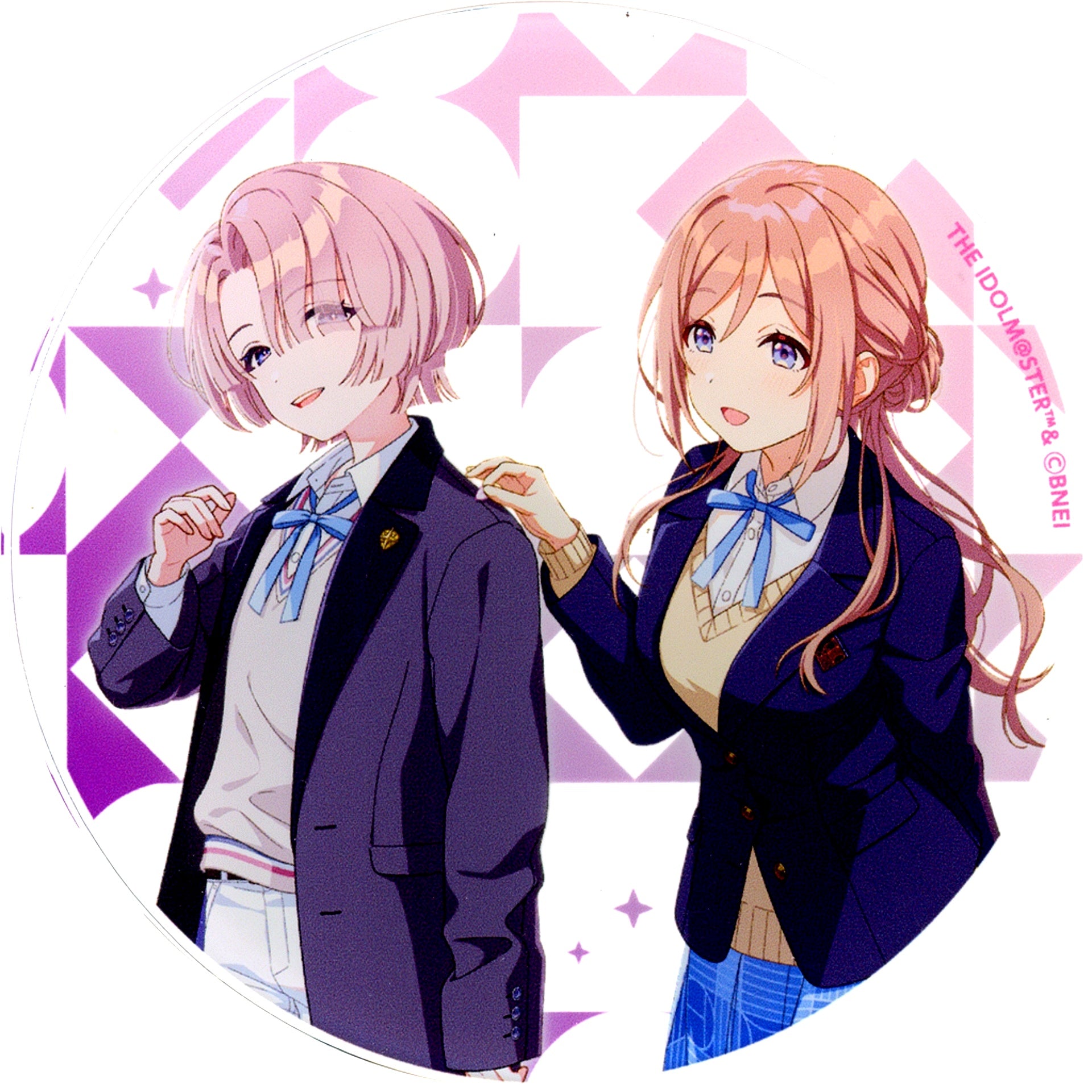 Mao Arimura & Rinami Himesaki Gakuen Idolmaster x Karaoke Manekineko Acrylic Coaster [USED]