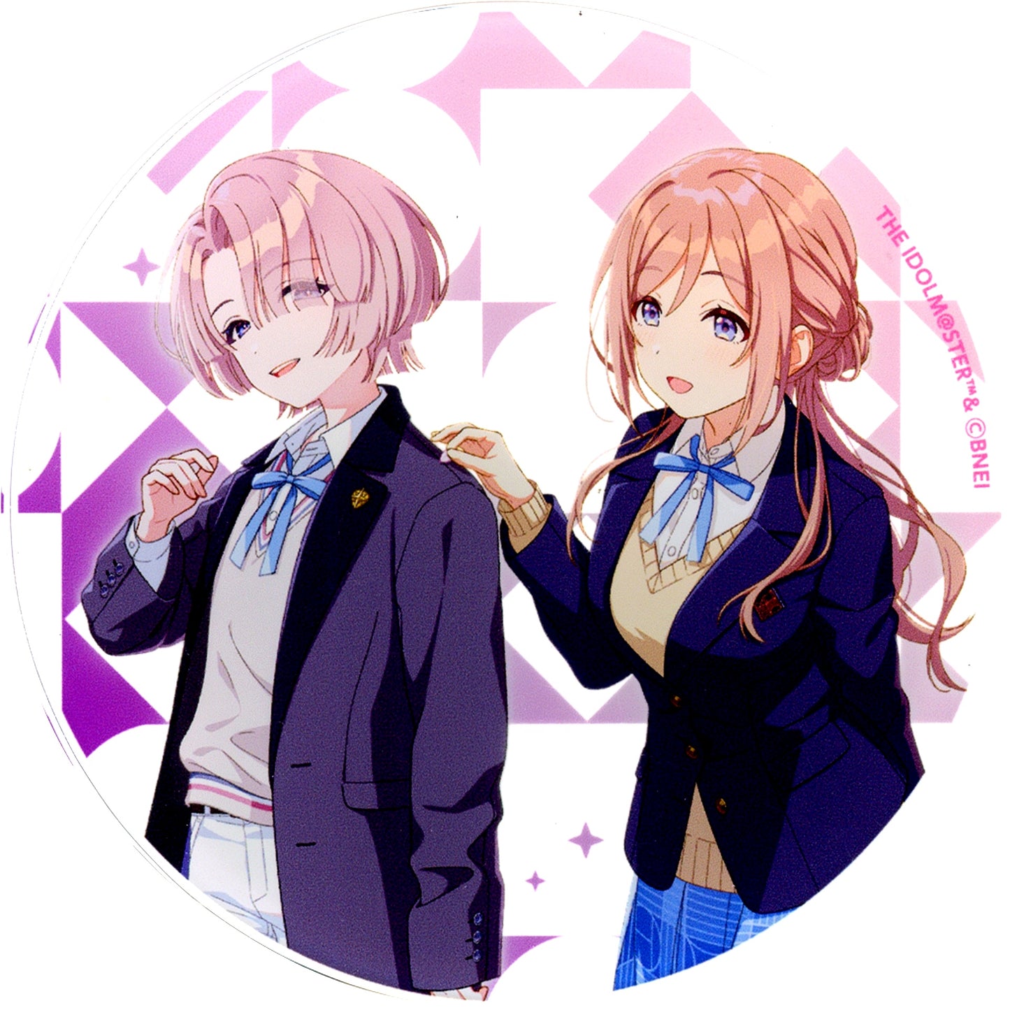 Mao Arimura & Rinami Himesaki Gakuen Idolmaster x Karaoke Manekineko Acrylic Coaster [USED]
