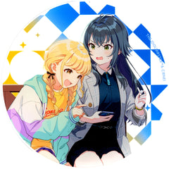 Temari Tsukimura & Kotone Fujita Gakuen Idolmaster x Karaoke Manekineko Acrylic Coaster [USED]