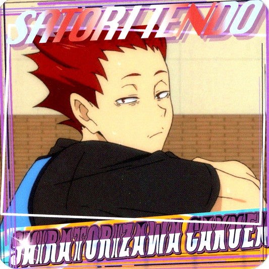 Satori Tendo Haikyu!! x Stationery Cafe 2021 A page of youth Coaster Nohebi Kamomedai Itachiyama Shiratorizawa [USED]