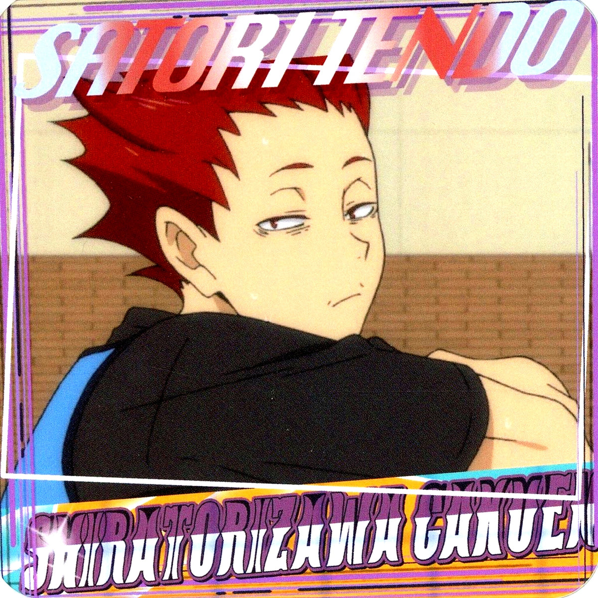 Satori Tendo Haikyu!! x Stationery Cafe 2021 A page of youth Coaster Nohebi Kamomedai Itachiyama Shiratorizawa [USED]