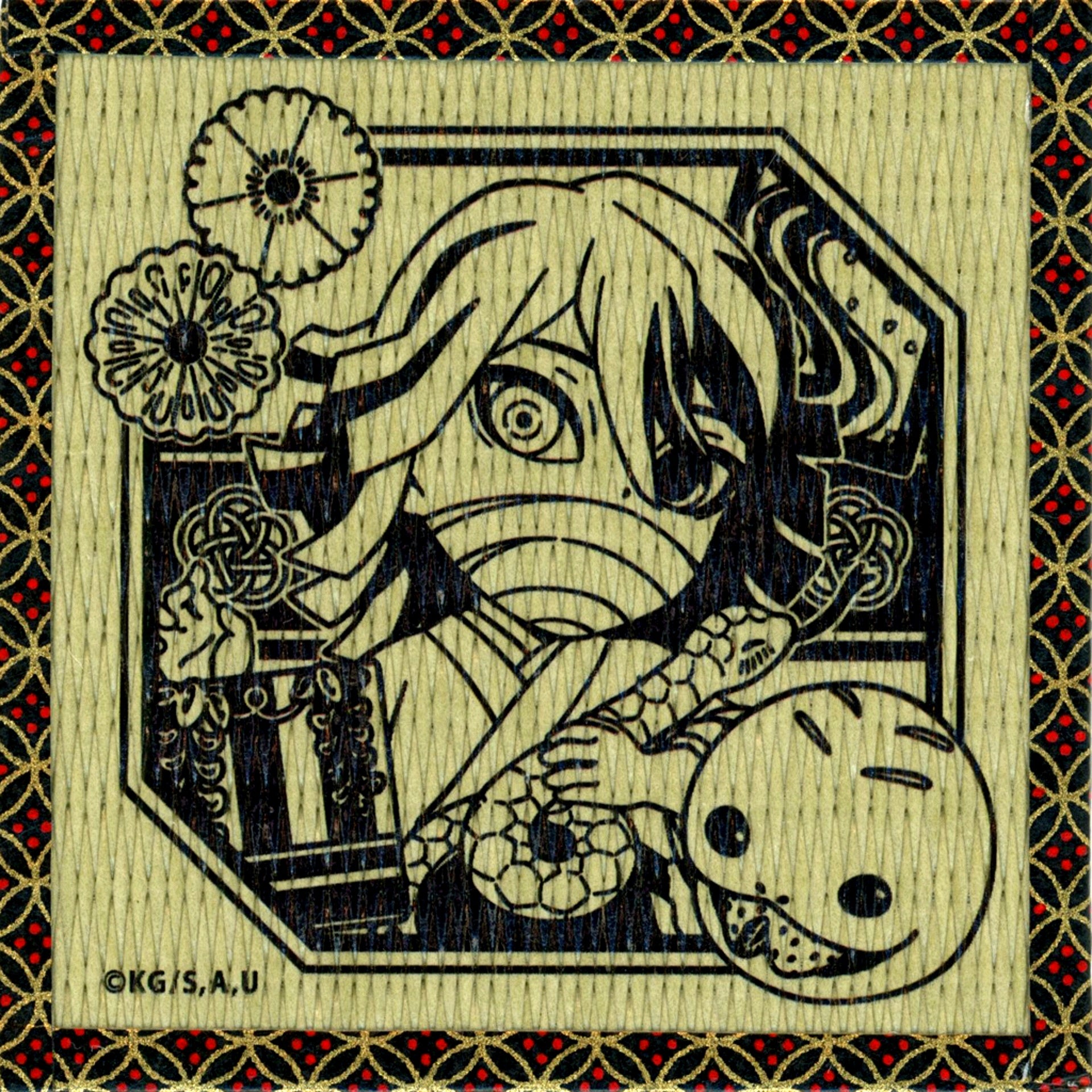 Obanai Iguro Demon Slayer x ufotable Cafe x Machi Asobi CAFE Obanai Iguro Birthday Festival 2024 Tatami Coaster [USED]