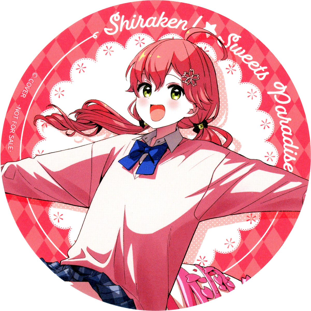 Sakura Miko Standard Ver. Virtual YouTuber hololive Shiranaikoto Kenkyukai x SWEETS PARADISE Collab Menu Order Bonus Original Coaster [USED]