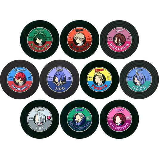 My Hero Academia Izuku Midoriya & Others All 10 Types Set Ichiban Kuji Cultural Festival Begins!! Record Design Rubber Coaster Prize J [USED]