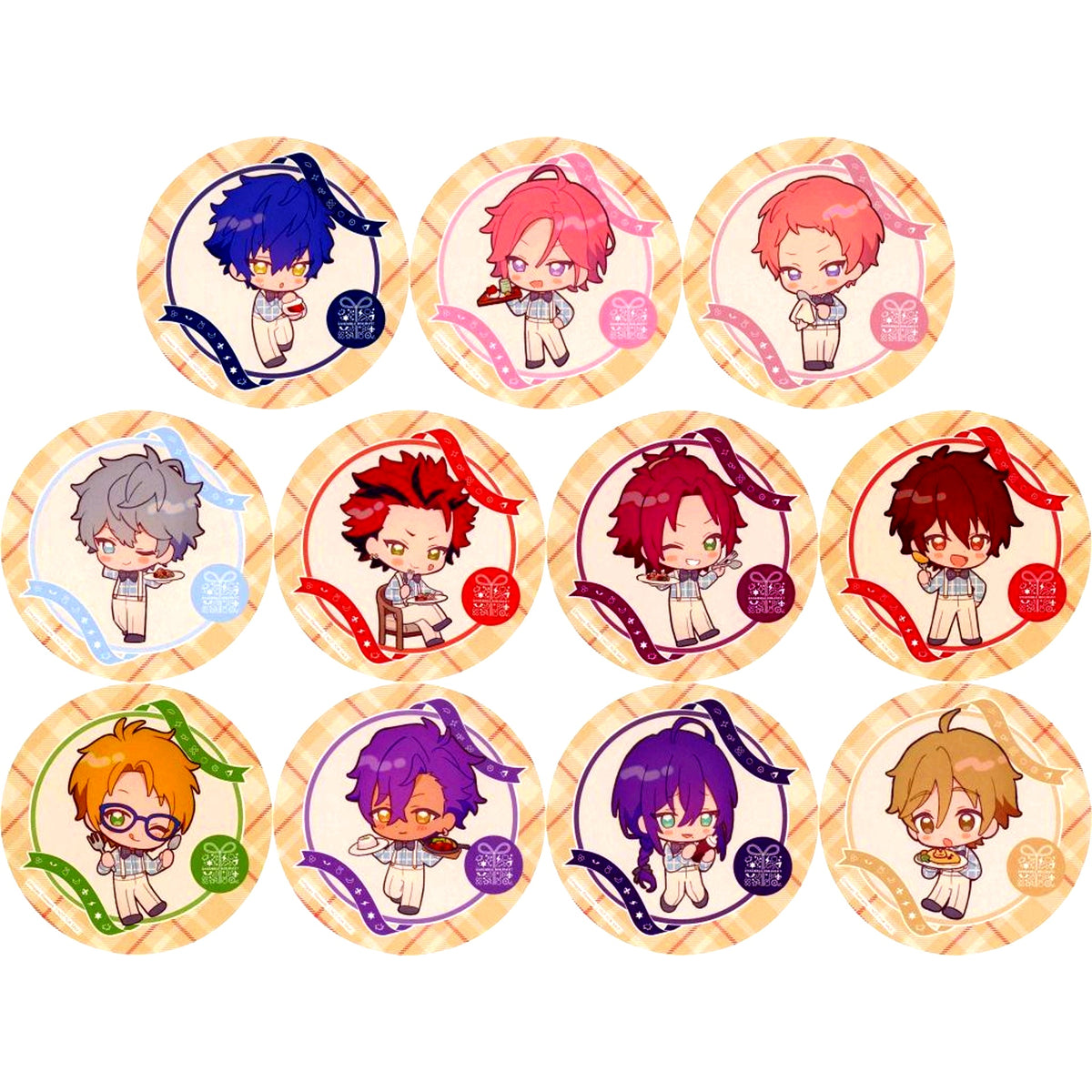 Set of 11 Coaster Group C Ensemble Stars ENSEMBLE HOLIDAY x animatecafe Collabo Menu Order Bonus [USED]