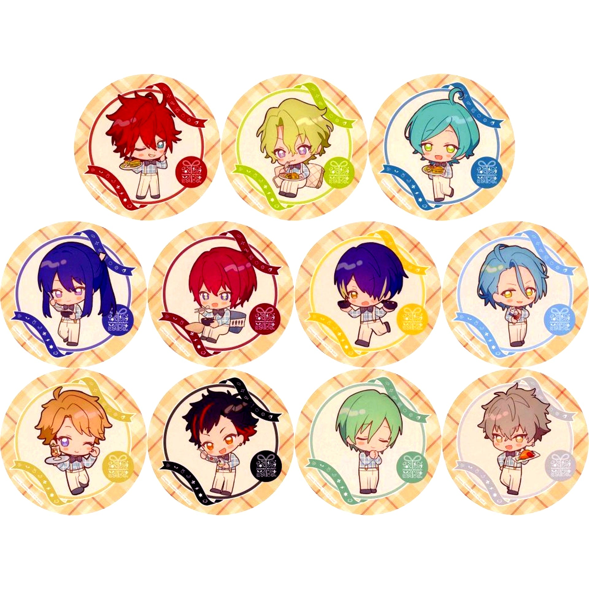 Set of 11 Coaster Group D Ensemble Stars ENSEMBLE HOLIDAY x animatecafe Collabo Menu Order Bonus [USED]