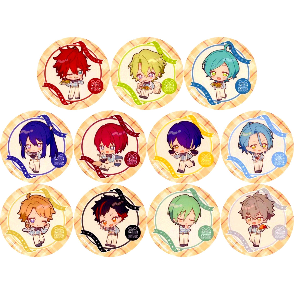 Set of 11 Coaster Group D Ensemble Stars ENSEMBLE HOLIDAY x animatecafe Collabo Menu Order Bonus [USED]