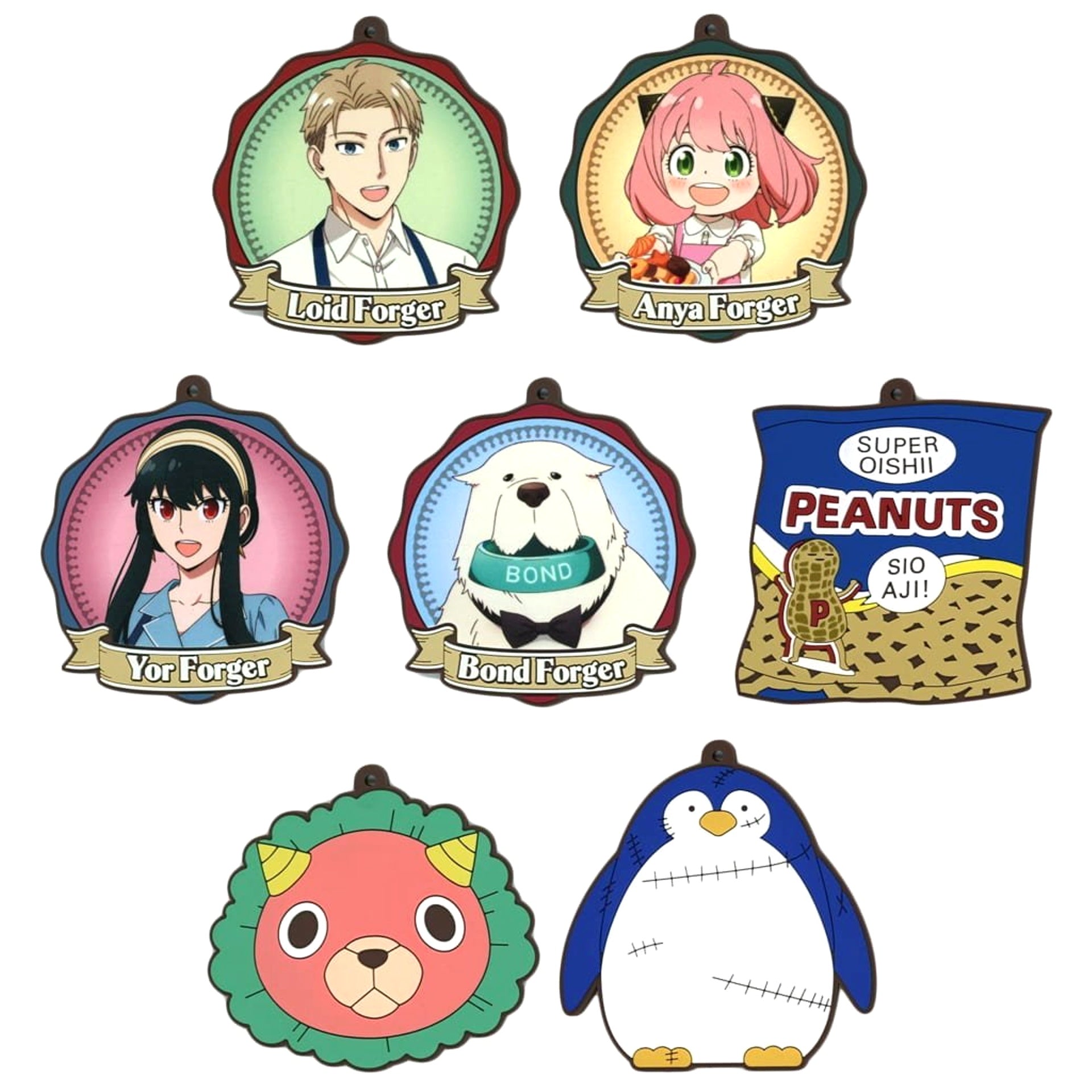 SPY x FAMILY Loid Forger & Others All 7 Types Set Ichiban Kuji Care for Another? Rubber Coaster Prize G [USED]