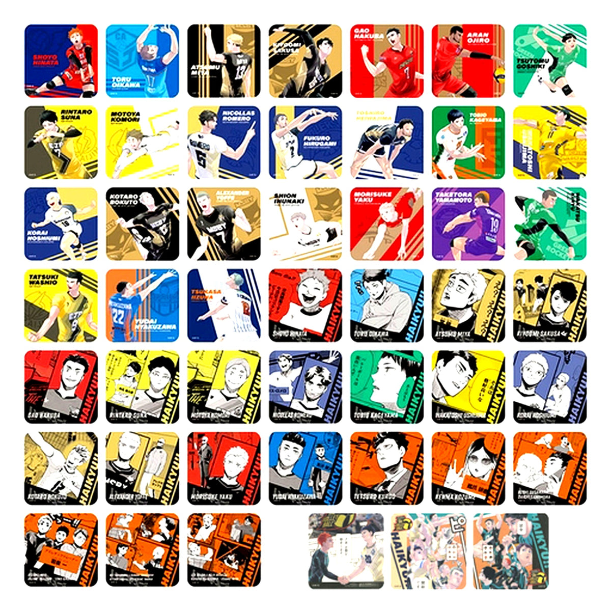 Set of 45 with BOX Purchase Bonus Haikyu!! Art Coaster V League Ver. [USED]