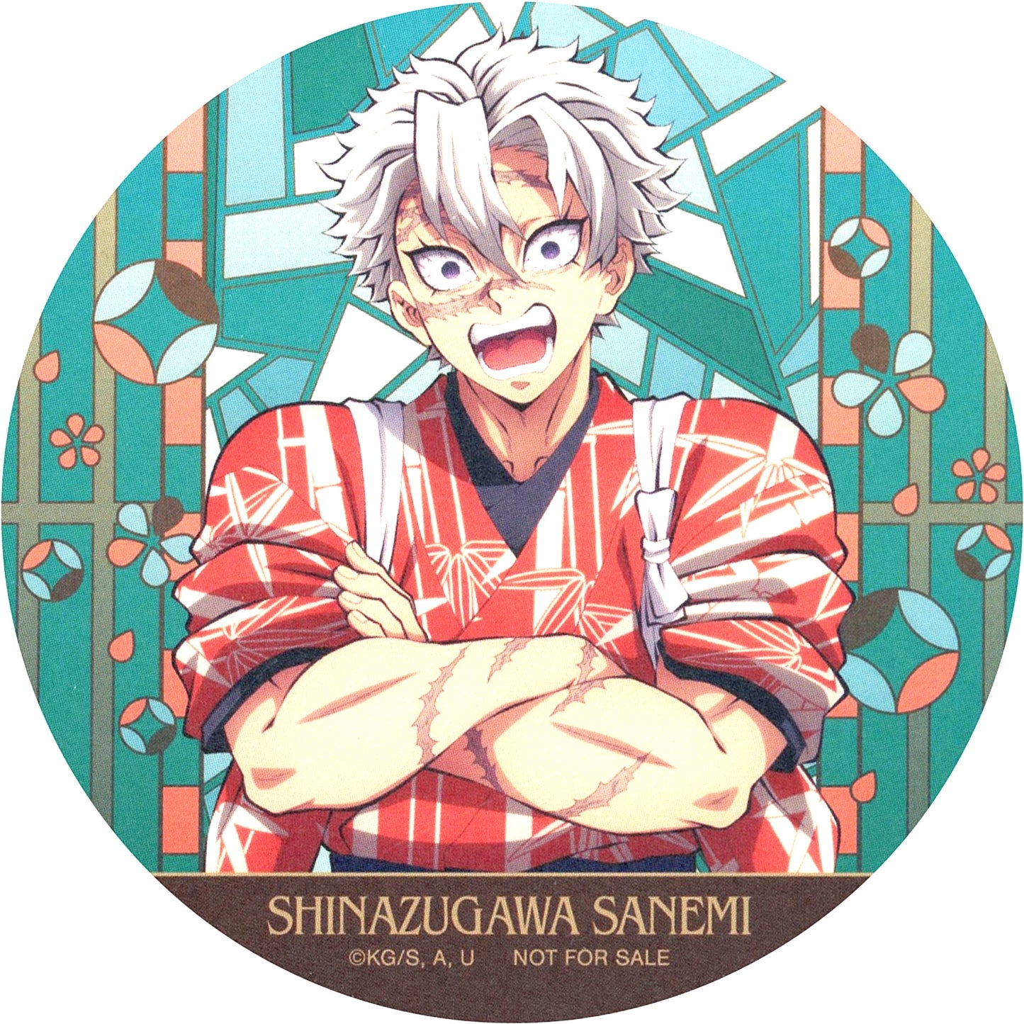 Sanemi Shinazugawa Upper Body Demon Slayer in Tobu Zoo Original Food Order Bonus Coaster [USED]