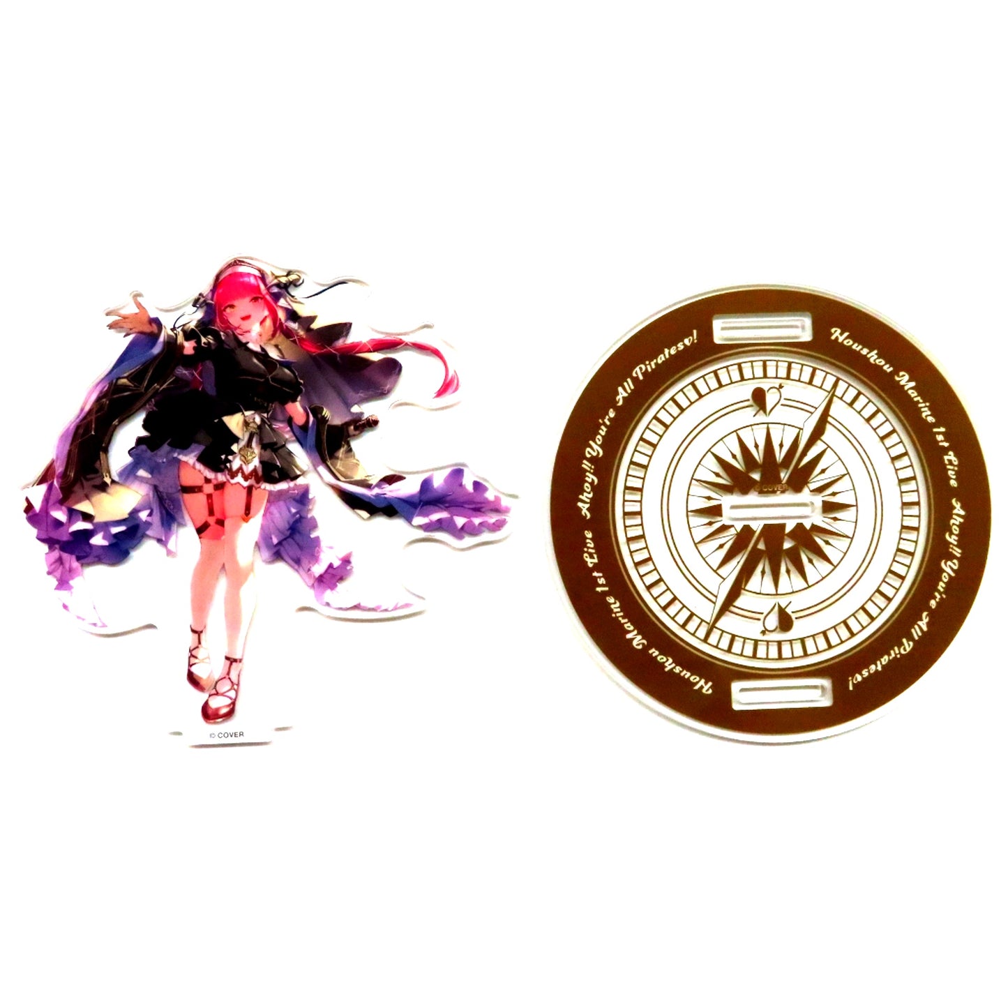 Houshou Marine 1st Live Virtual YouTuber hololive Houshou Marine 1st Live Ahoy!! You're All Pirates Live Goods Acrylic Stand Coaster [USED]