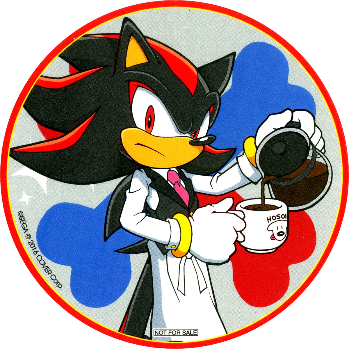 Shadow the Hedgehog Virtual YouTuber hololive Inugami Korone x Sonic the Hedgehog Sonicoro 2024 Collab Cafe Shadowkoro EDITION Collab Menu Order Bonus Original Coaster Vol.1 [USED]