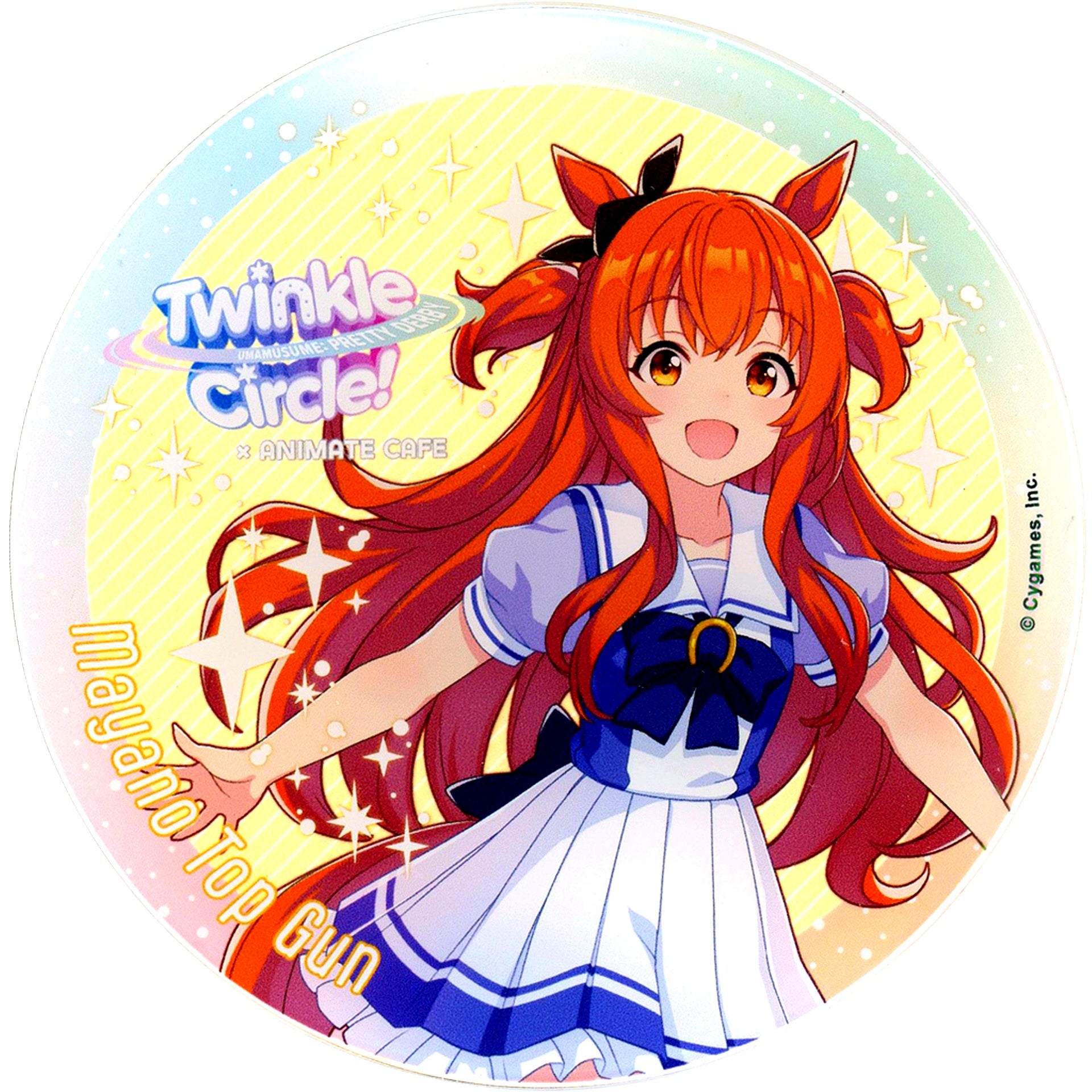 Mayano Top Gun Uma Musume Pretty Derby Twinkle Circle animatecafe in Makuhari Messe Trading Acrylic Coaster Cafe Menu Paid Bonus [USED]