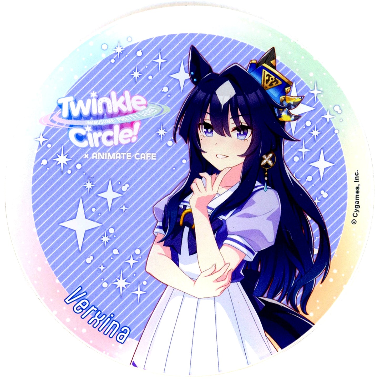 Verxina Uma Musume Pretty Derby Twinkle Circle animatecafe in Makuhari Messe Trading Acrylic Coaster Cafe Menu Paid Bonus [USED]