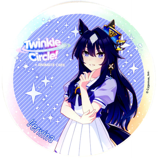 Verxina Uma Musume Pretty Derby Twinkle Circle animatecafe in Makuhari Messe Trading Acrylic Coaster Cafe Menu Paid Bonus [USED]