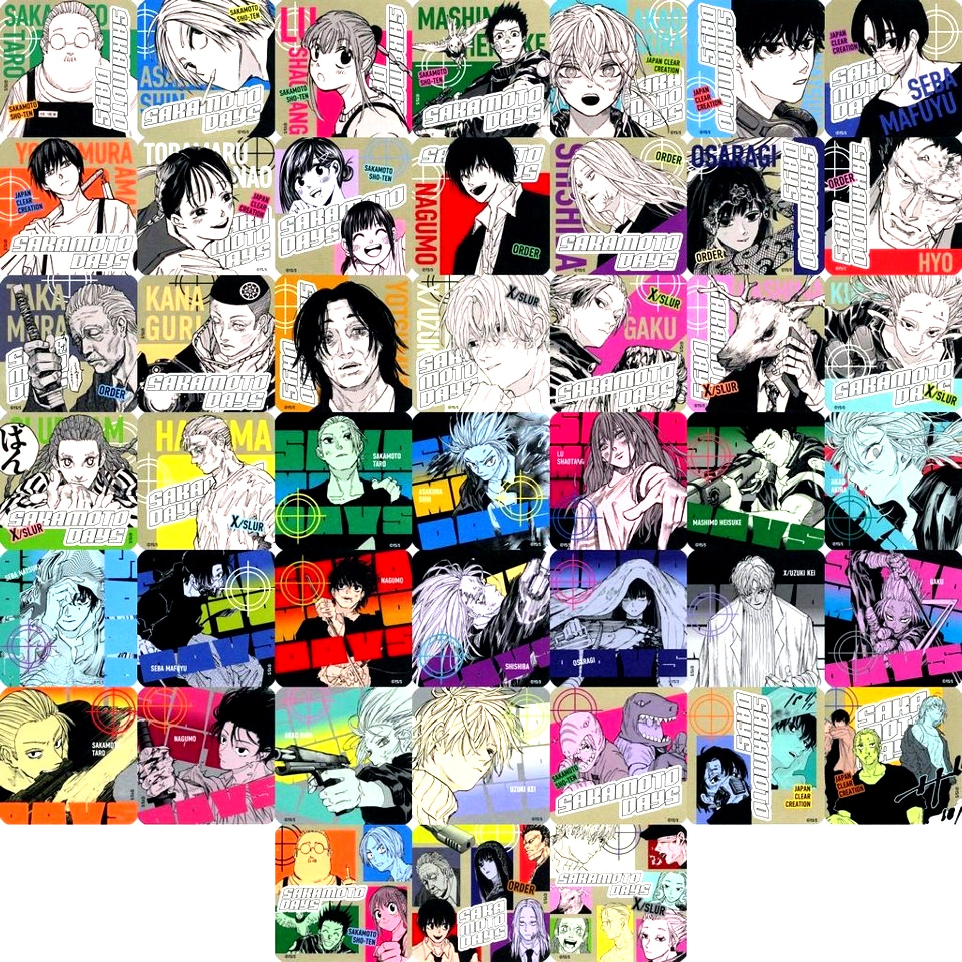 Set of 45 SAKAMOTO DAYS Art Coaster Vol. 1 [USED]