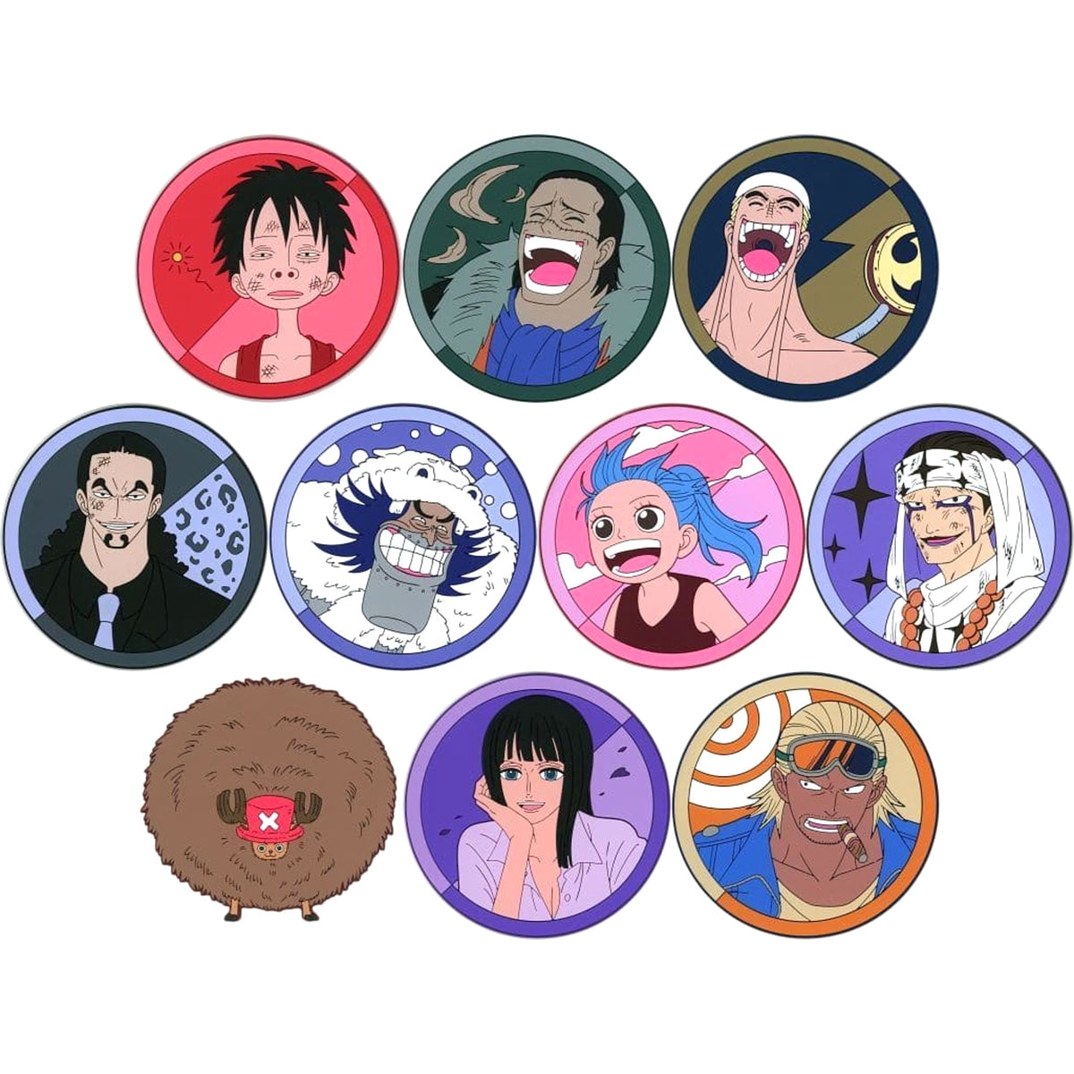 One Piece Monkey D. Luffy & Others All 10 Types Set Ichiban Kuji The Greatest Battle: To the Grand Line Rubber Coaster Prize G [USED]