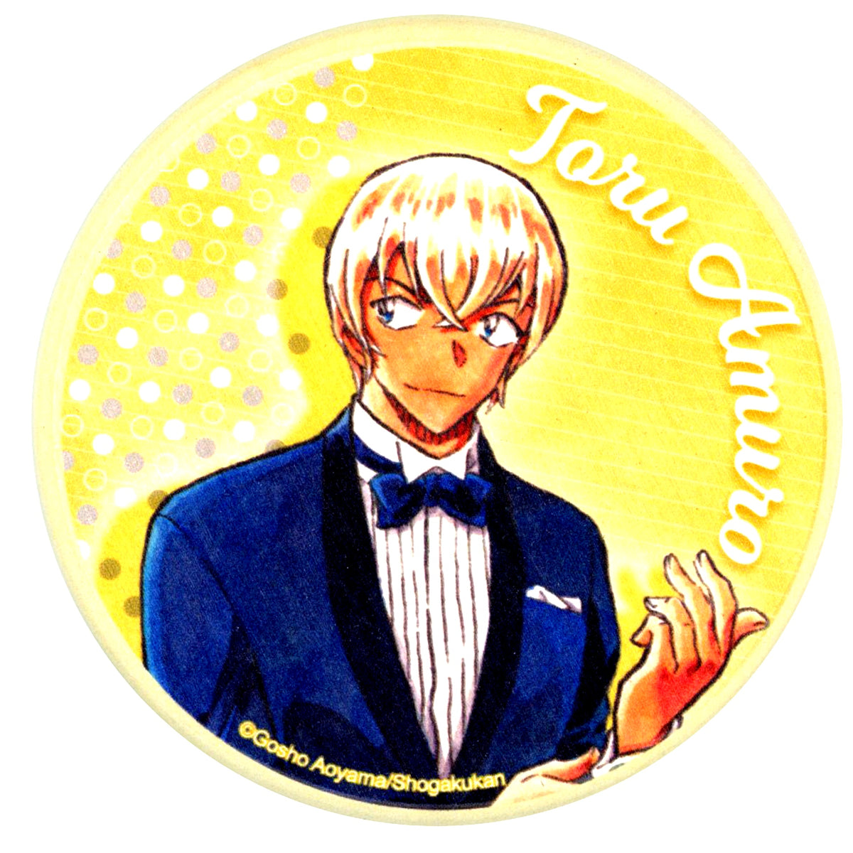 Toru Amuro Detective Conan Exhibition 30th Anniversary Taiwan Limited Diatomaceous Earth Coaster [USED]