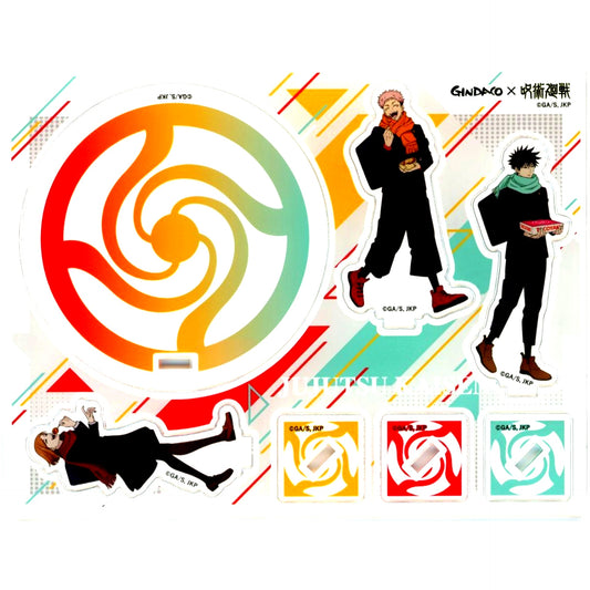 Yuji Itadori & Megumi Fushiguro & Nobara Kugisaki Original Acrylic Stand Coaster Part 2 Tsukiji Gindaco x Jujutsu Kaisen Shibuya Incident [USED]