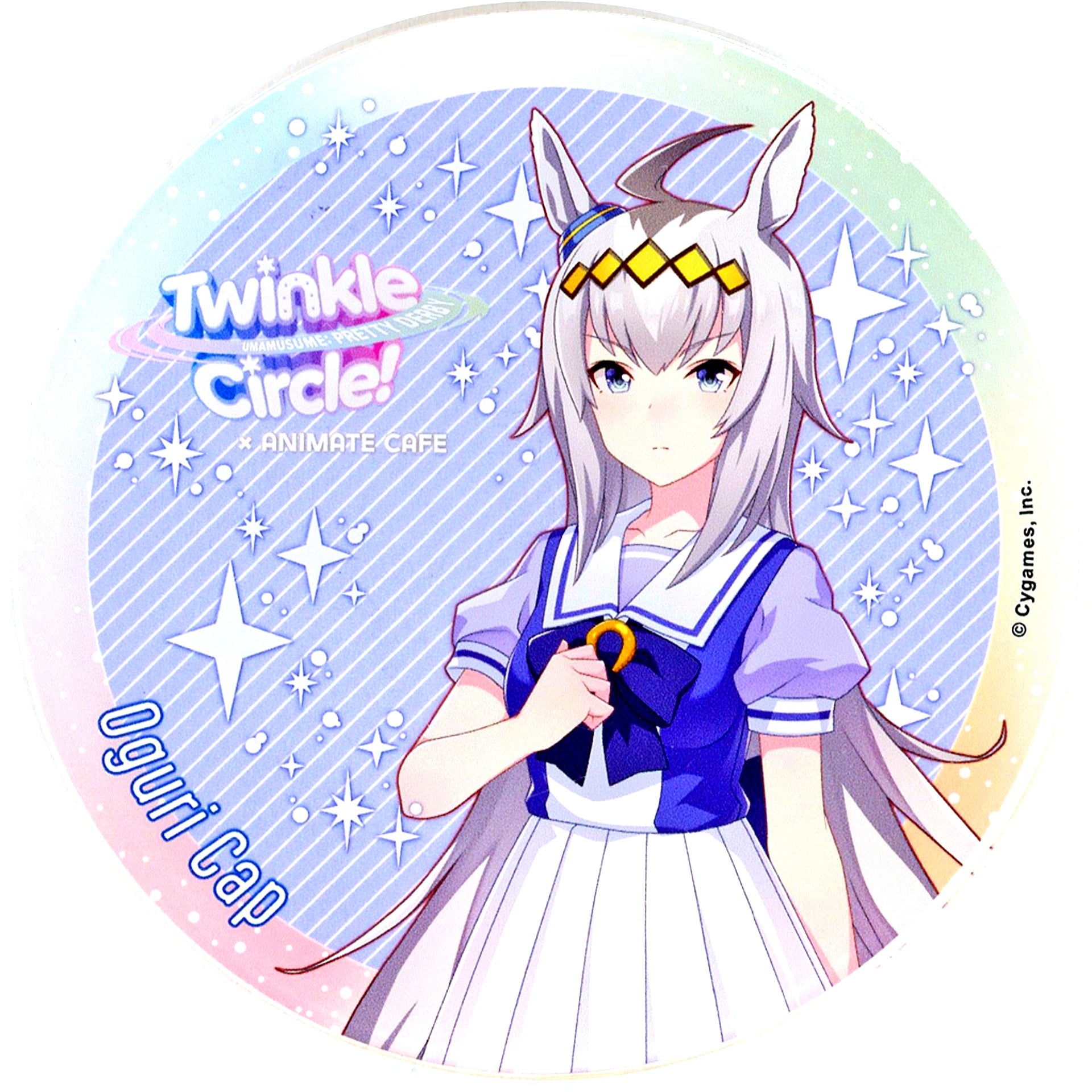 Oguri Cap Uma Musume Pretty Derby Twinkle Circle animatecafe in Marine Messe Fukuoka Trading Acrylic Coaster Drink Menu Paid Bonus [USED]