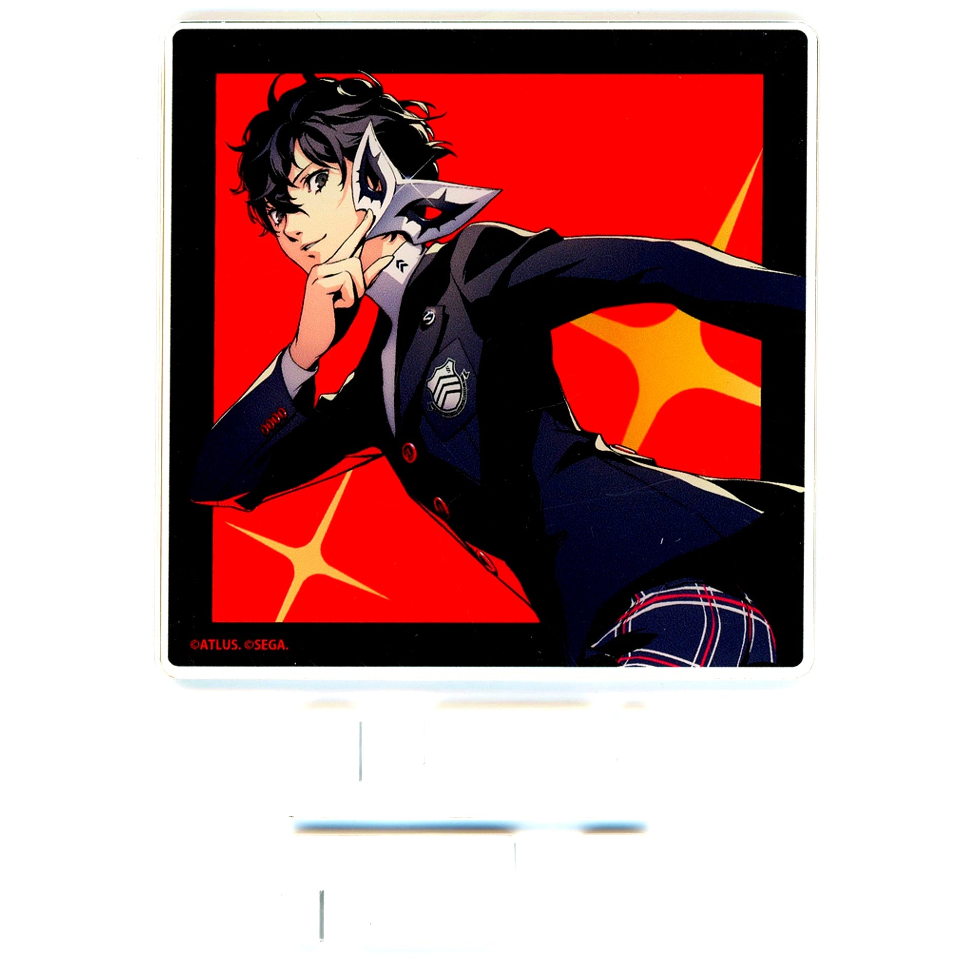 Protagonist P5R Persona 5 Royal Persona 5 The Phantom X Animax Cafe+ Trading Acrylic Coaster Stand [USED]