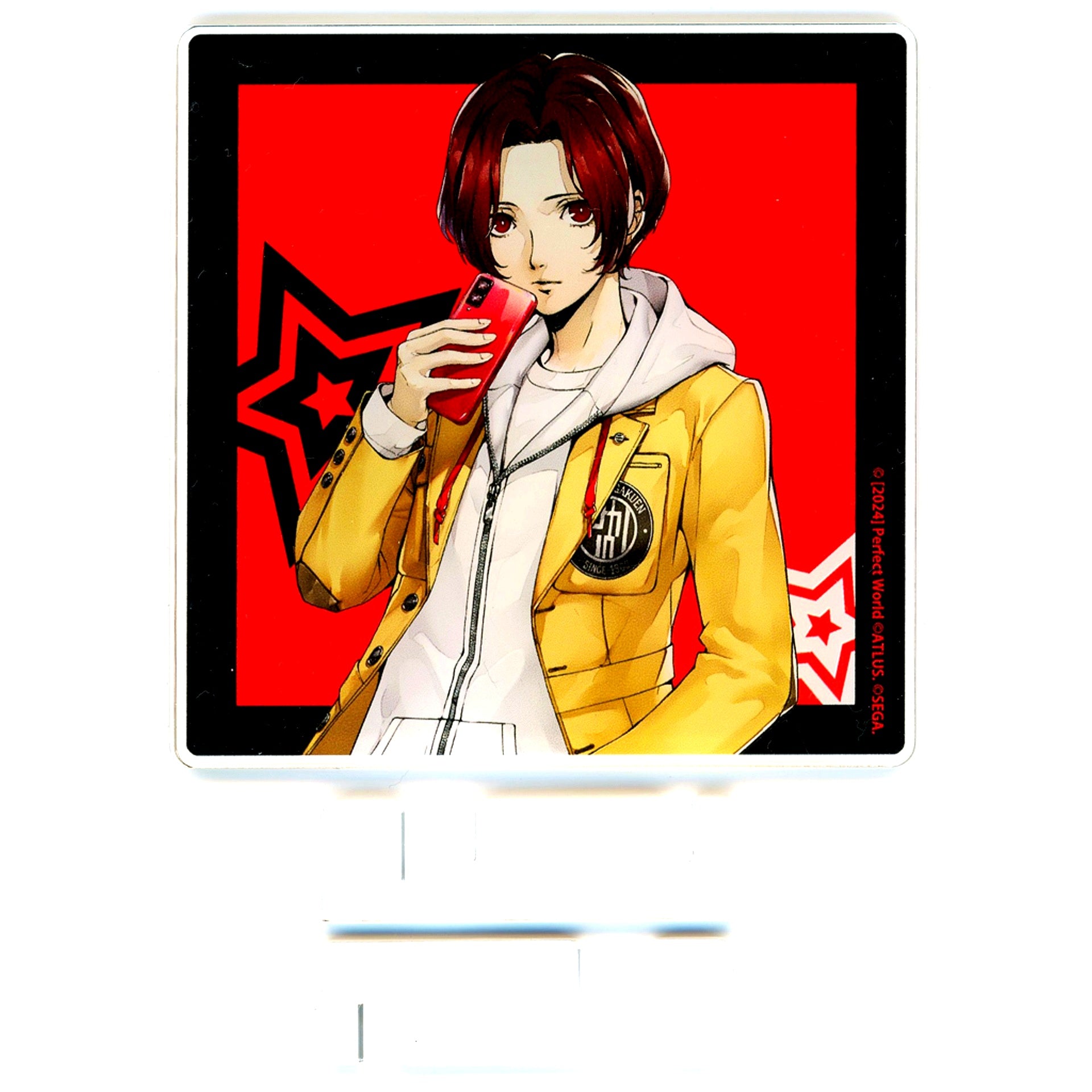 Protagonist P5X Persona 5 Royal & Persona 5 The Phantom X x Animax Cafe+ Trading Acrylic Coaster Stand [USED]