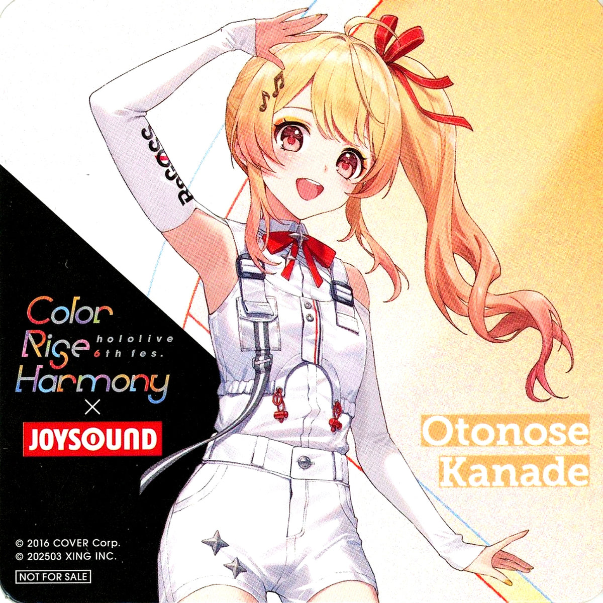 Otonose Kanade Normal Virtual YouTuber hololive 6th fes. Color Rise Harmony x JOYSOUND Collab Campaign Collab Drink Order Bonus Original Coaster Vol.2 [USED]