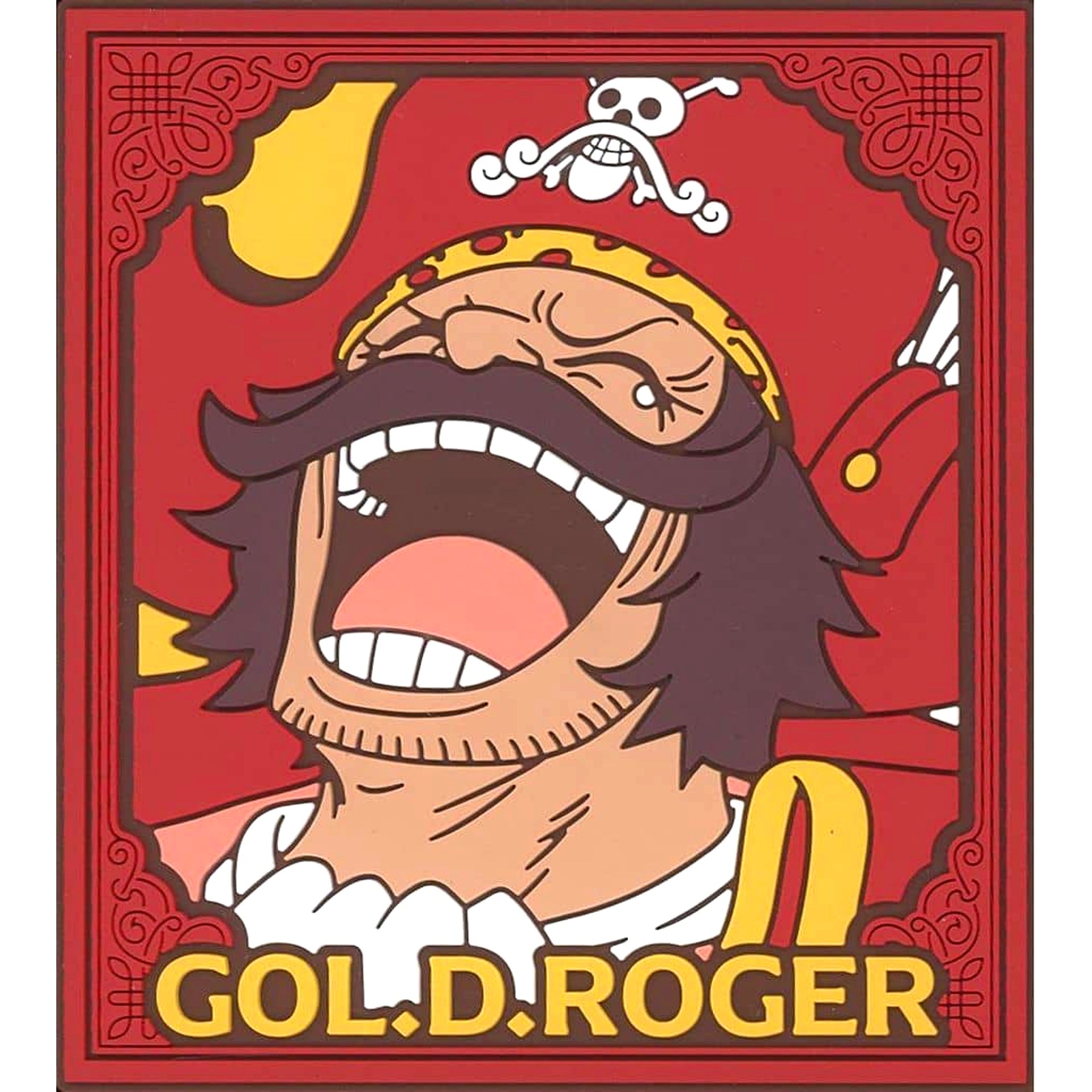 One Piece Gol D. Roger Ichiban Kuji Roger Pirates Legendary Pirate Rubber Coaster Rubber Assortment Prize J [USED]